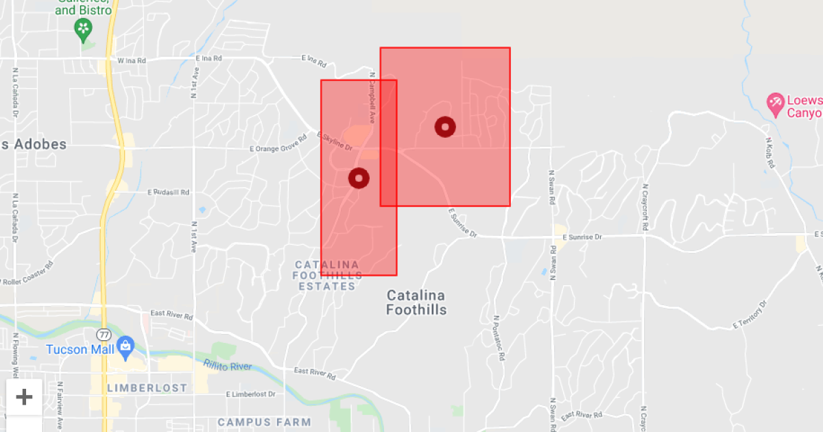 1,600+ without power near Catalina Foothills area