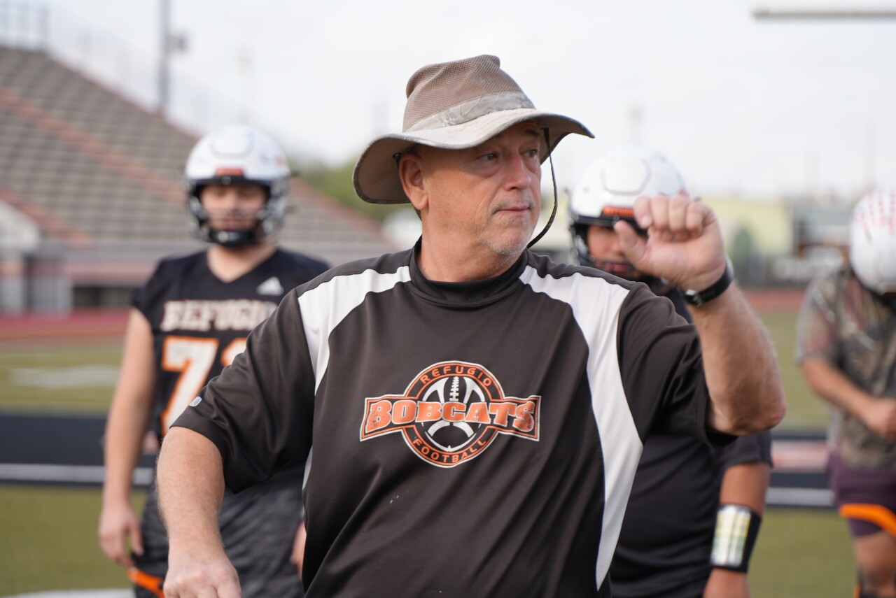 Refugio football head coach Drew Cox