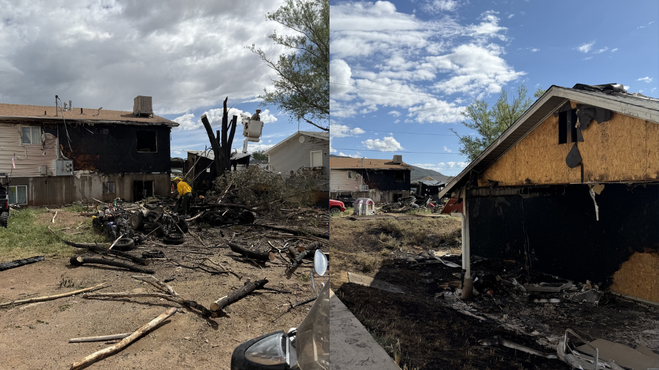 Two Cedar City homes uninhabitable after fire, residents unharmed