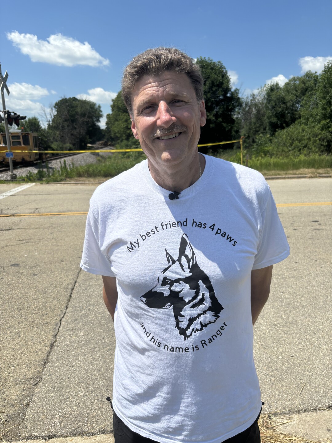 Kenneth Henk stopped by to see how the Hartford train derailment cleanup was progressing.