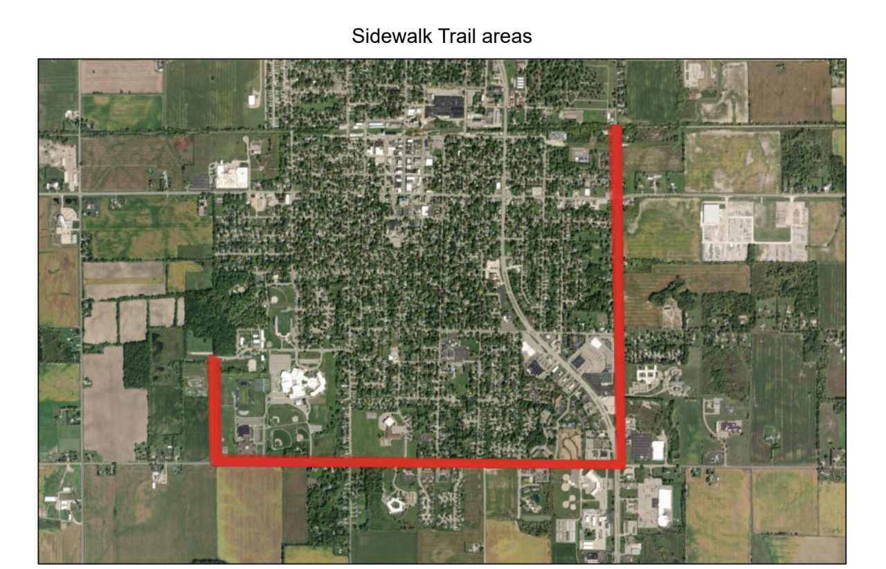Map of new trail system in St. Johns
