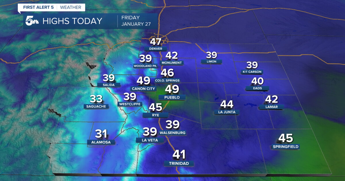 Enjoy the 40s Friday before an arctic blast this weekend