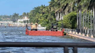On Oct. 26, 2026, WPTV spotted two ground-based air defense assets aboard a barge that was floating in the Intracoastal Waterway outside Mar-a-Lago.