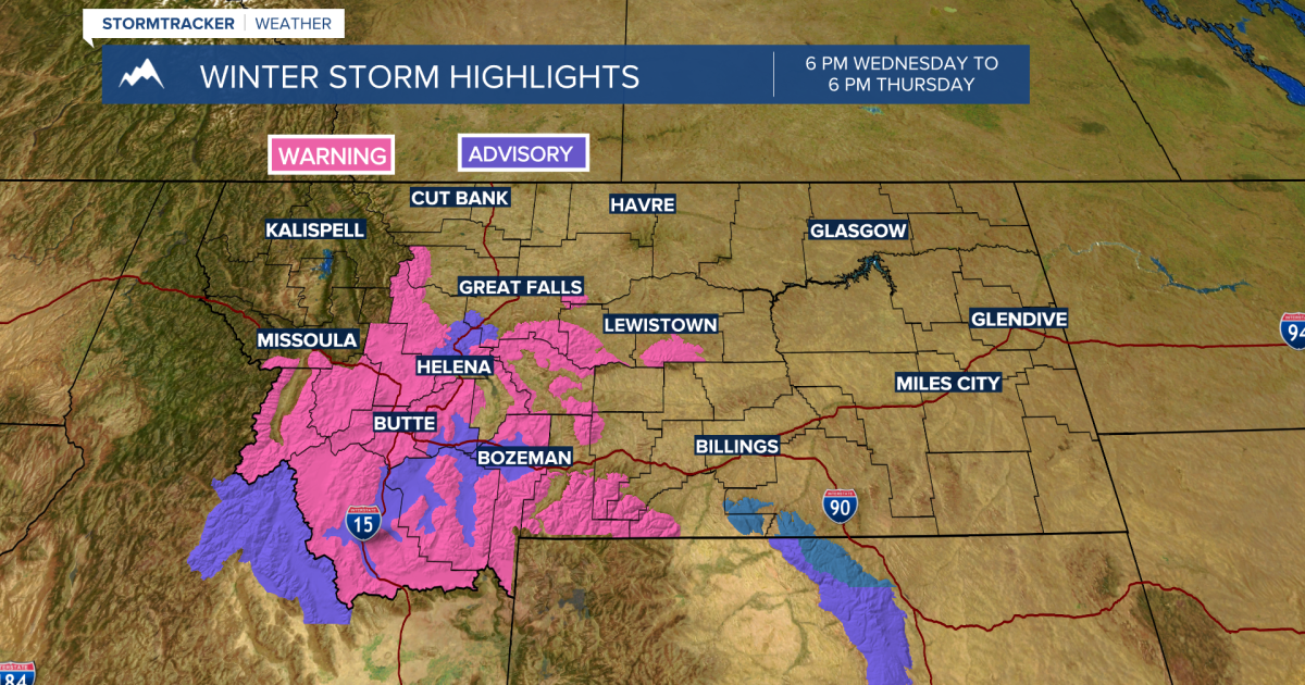 Classic Spring snow storm to impact SW Montana Wednesday Night