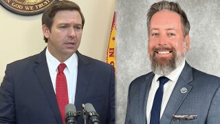 Gov. Ron DeSantis, Fort Pierce Commissioner James Taylor