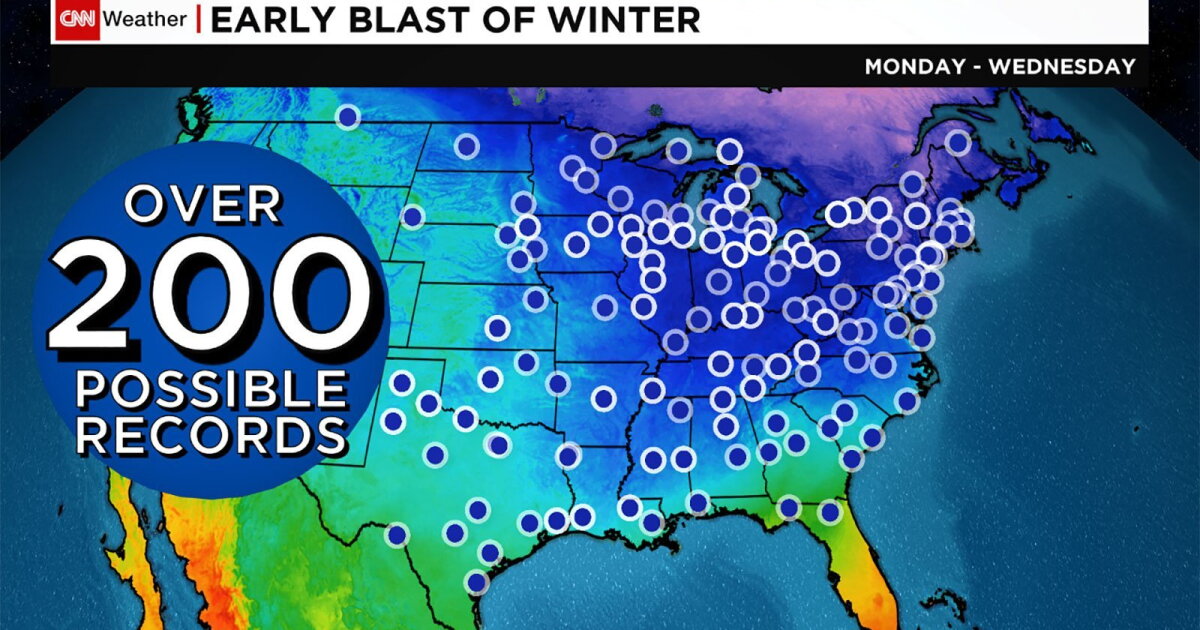 Forecasters expect arctic blast to break over 300 records