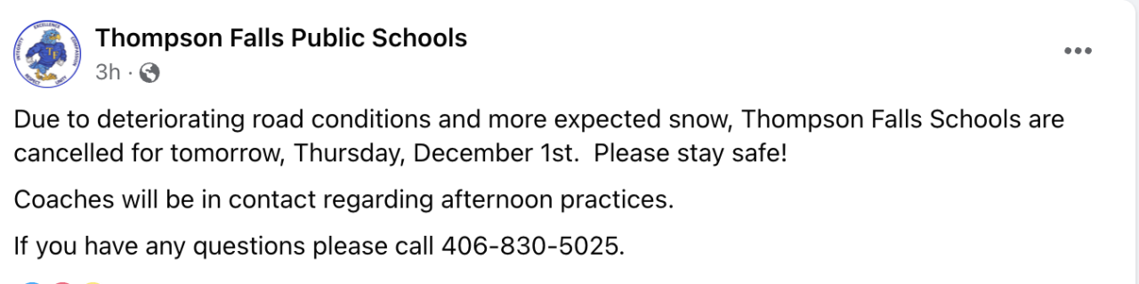 Thompson Falls School FB