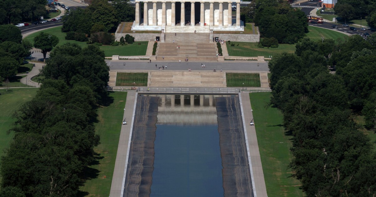 Lincoln Memorial Reflecting Pool drained again amid ongoing repairs