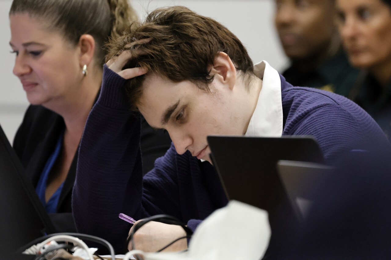 Nikolas Cruz as judge reads jury instructions during penalty phase of his murder trial, Oct. 12, 2022