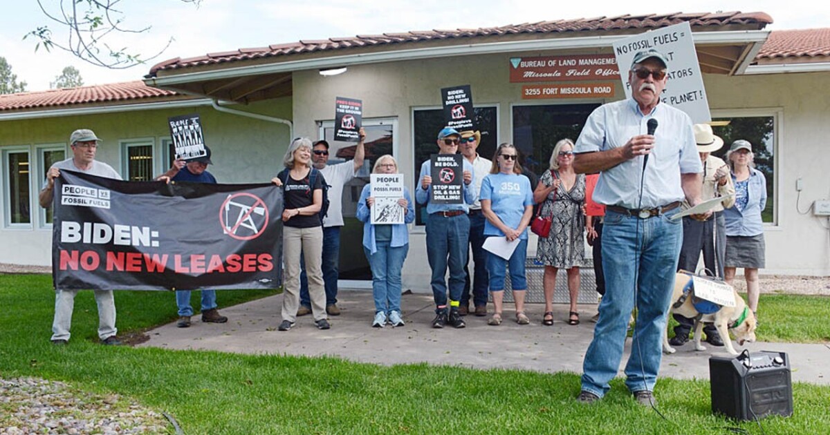 Climate change groups in Missoula protest renewed federal oil, gas leases