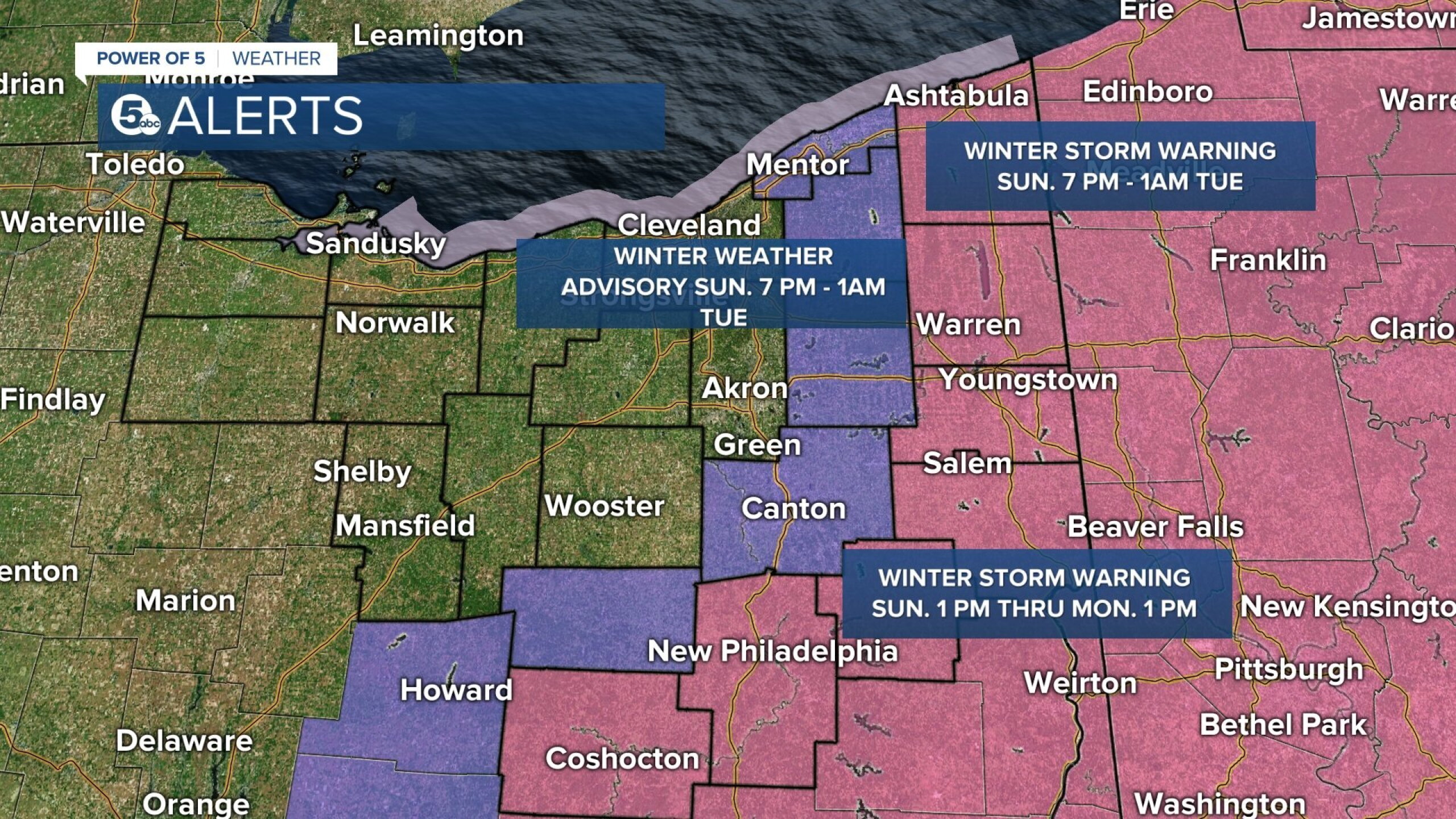 WINTER STORM UPDATE: Heavy snow possible for some across NE Ohio