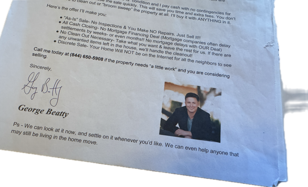 Letter from George Beatty to Fidela Rodriguez