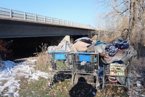 Frosted blankets homeless