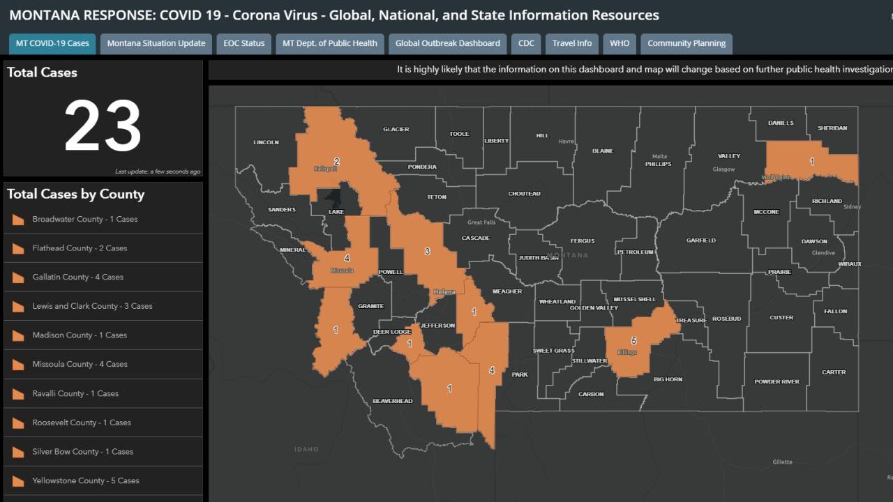 Montana coronavirus (COVID-19) update for Saturday, March 21