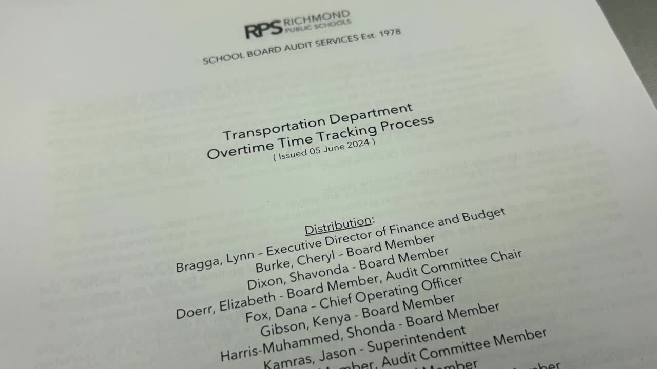 Richmond Public Schools Transportation Audit