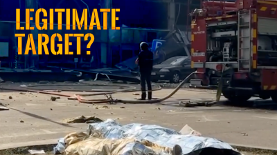 An attack on a Ukrainian supermarket.
