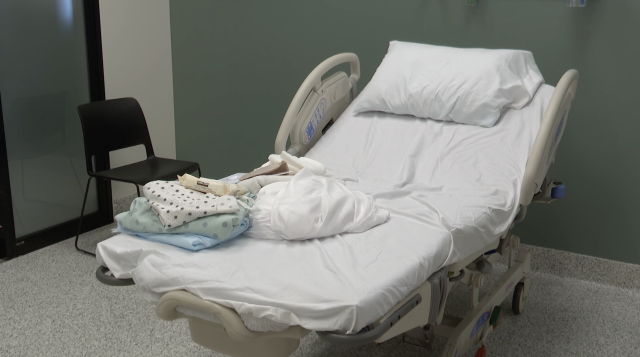 An empty hospital bed at RVU