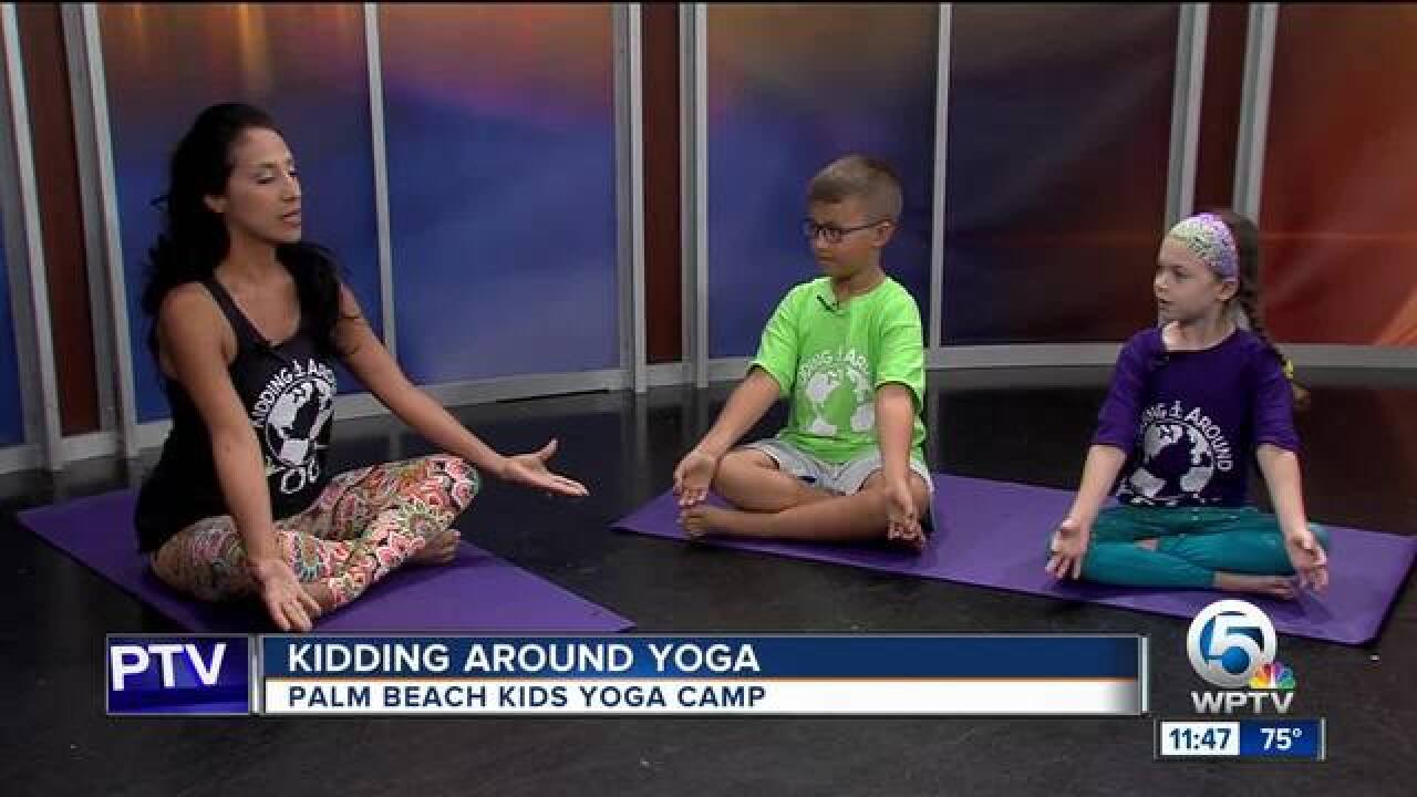 Kidding Around Yoga helps children destress