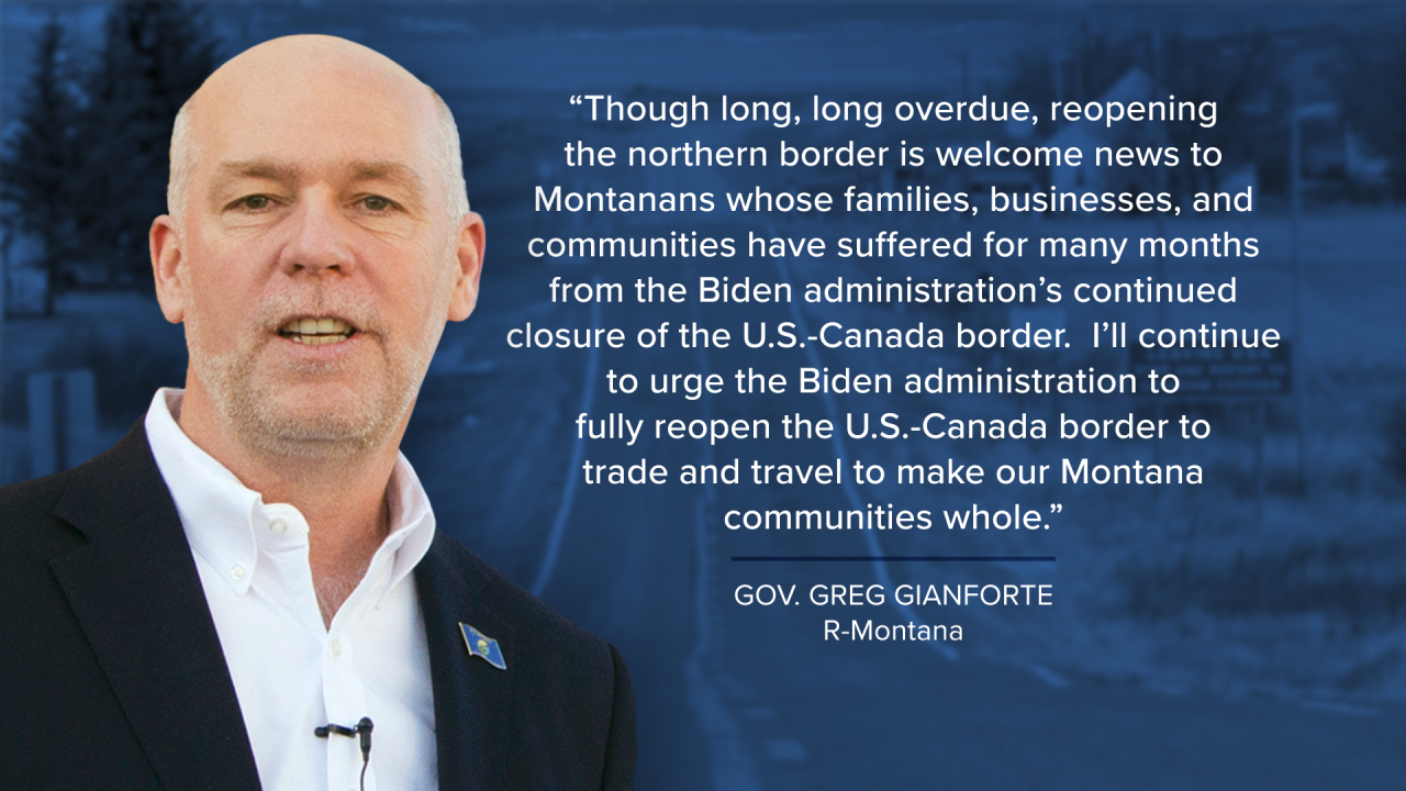Gianforte Canada Border
