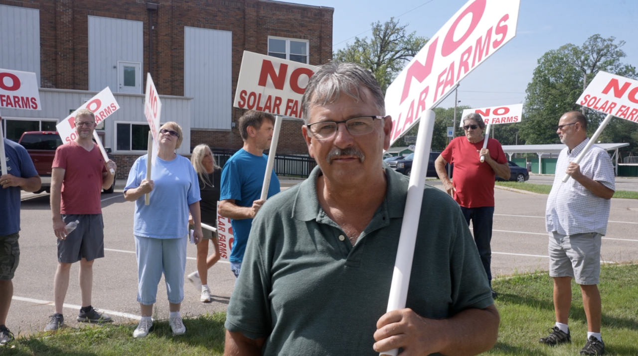Anti-solar farms protest organizer Rex Wheeler