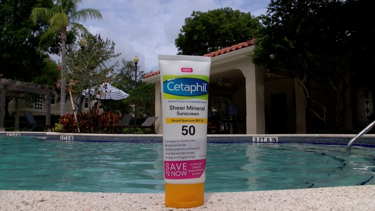 Cetaphil mineral sunscreen poolside recommended instead of chemical-based sunscreen