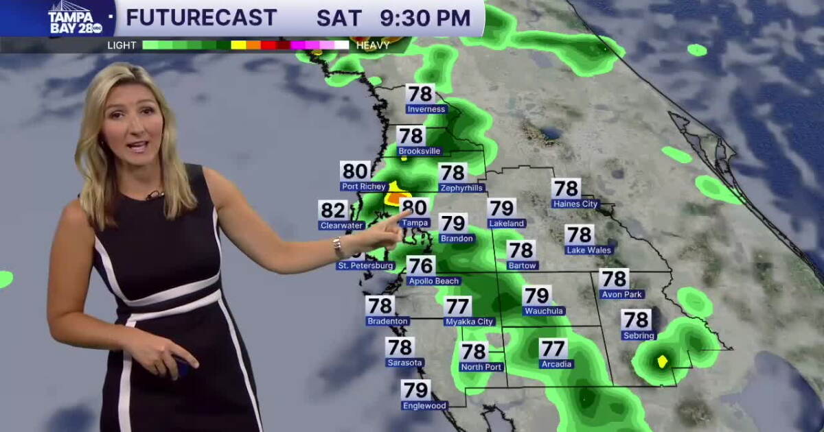 Forecast: Bring the umbrellas to afternoon and evening plans across Tampa Bay Saturday