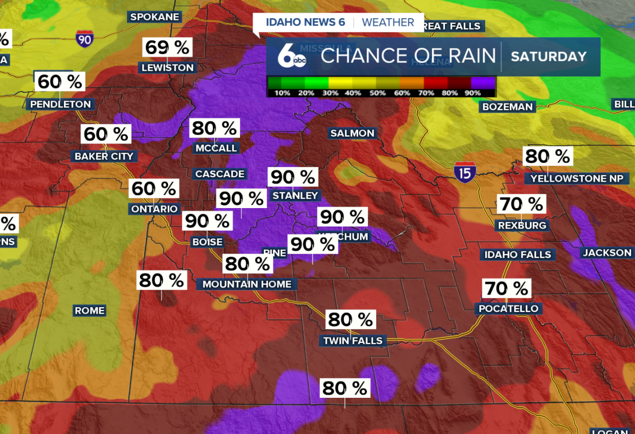 Chance of Rain Saturday