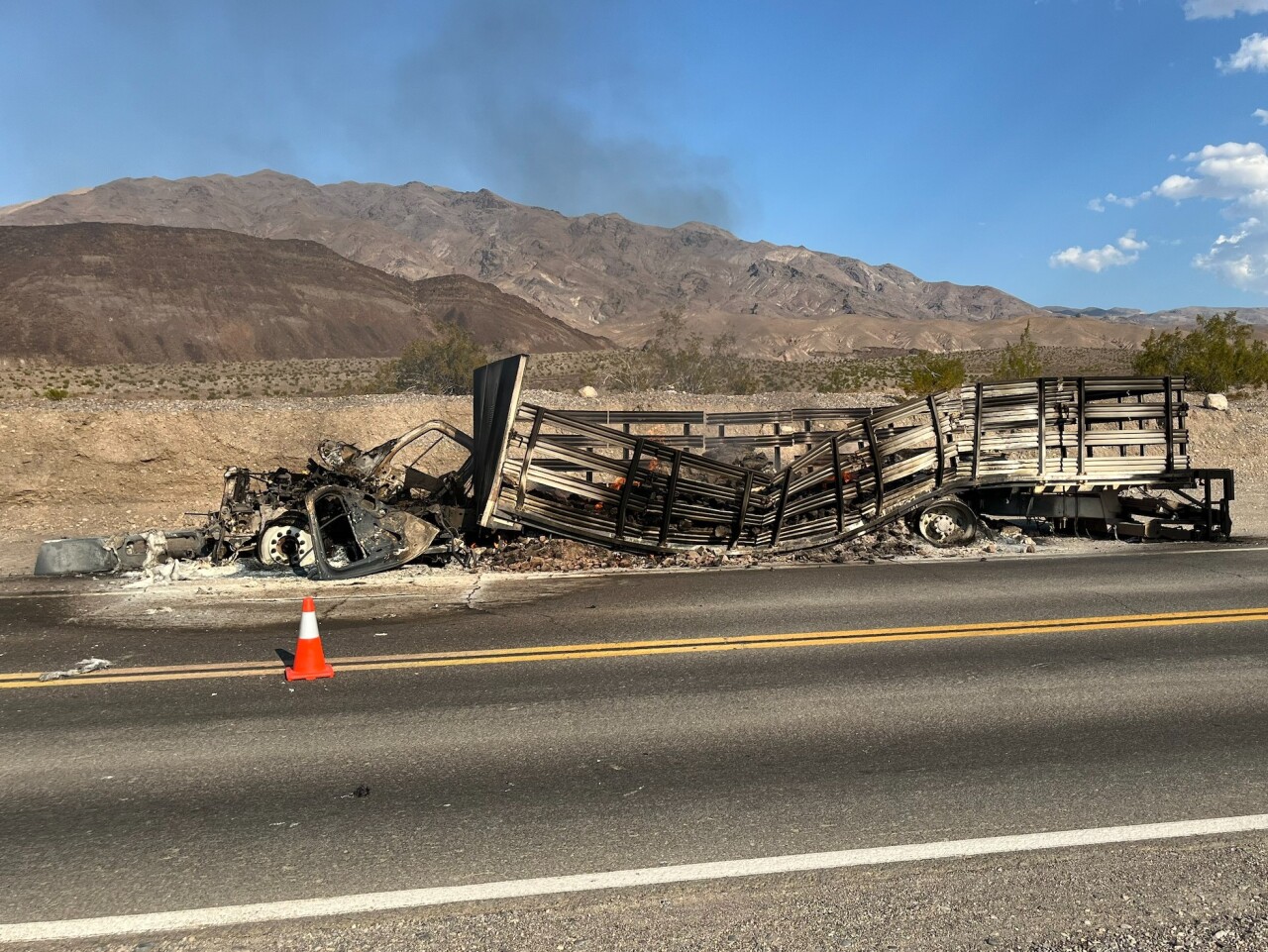 Death Valley truck fire