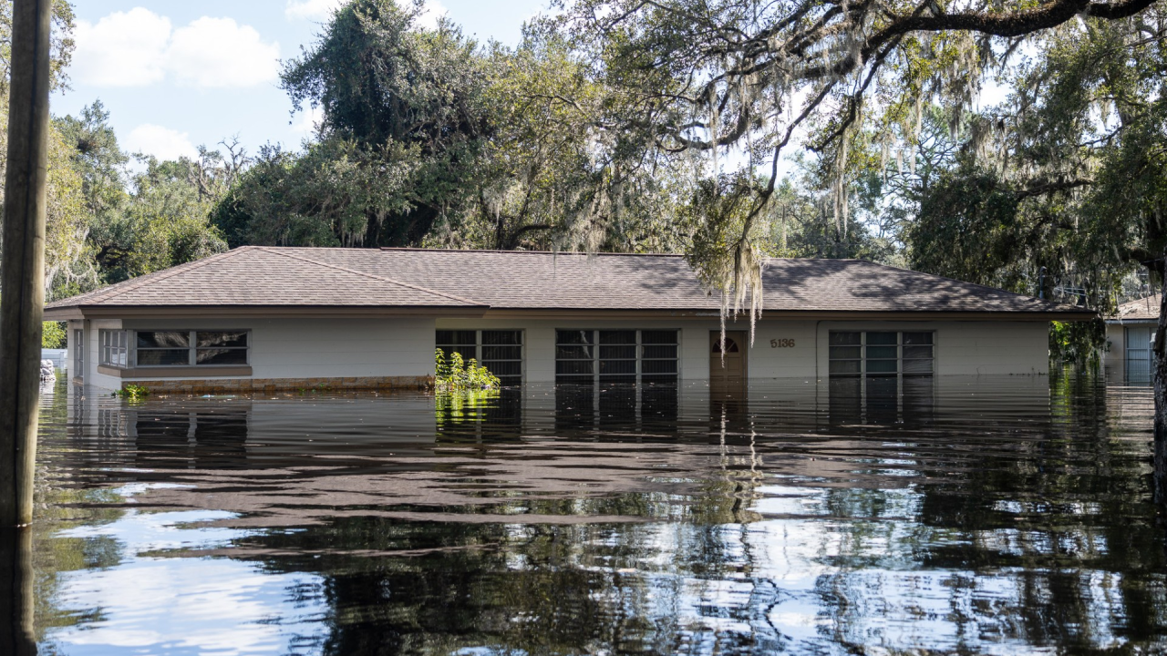 Tim Clark's mother's home was filled with water from river flooding after Hurricane Milton