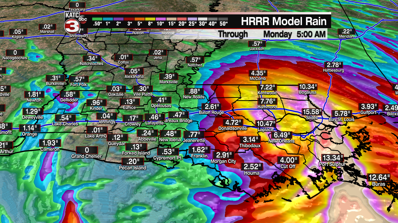 Extended HRRR Accumulation Acadiana.png