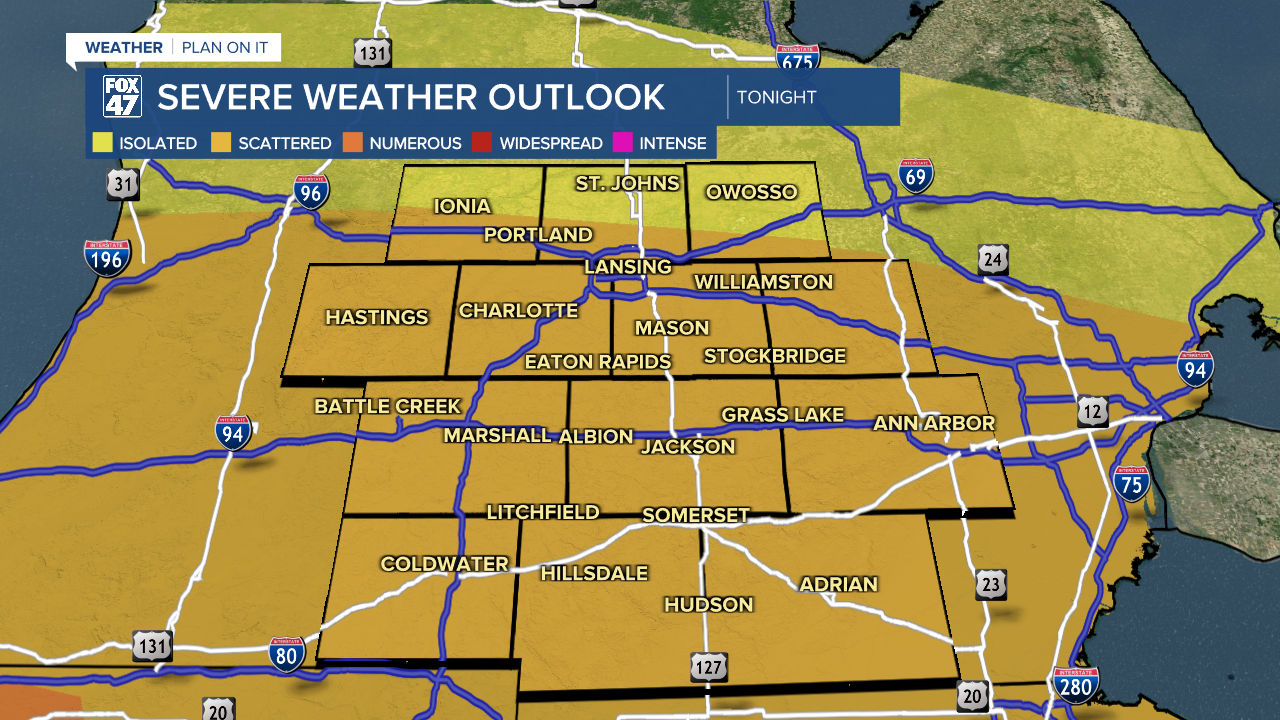 Slight risk for scattered severe storms persists across all of our neighborhoods Tuesday night
