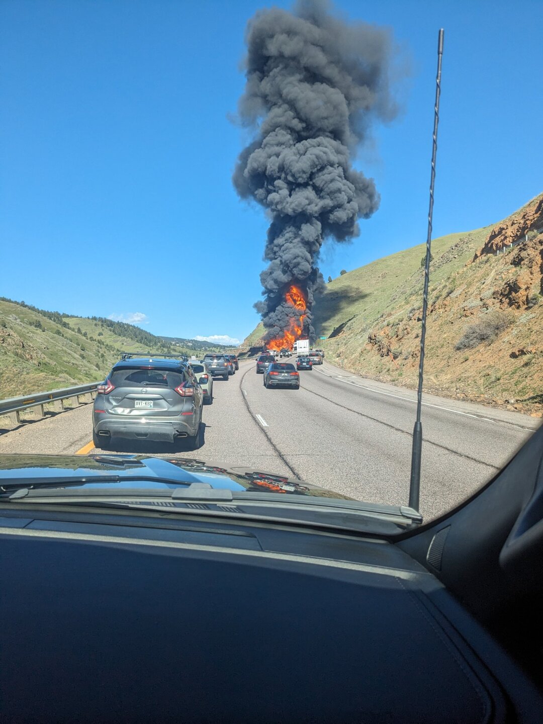 May 16 2024 I-70 fiery crash near Morrison