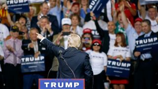 Donald Trump at a rally.