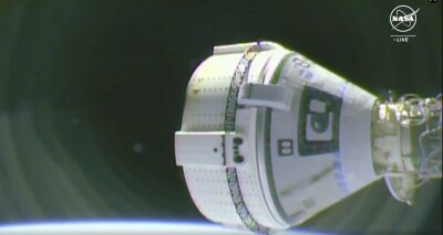 Boeing's Starliner space capsule prepares to dock at the International Space Station