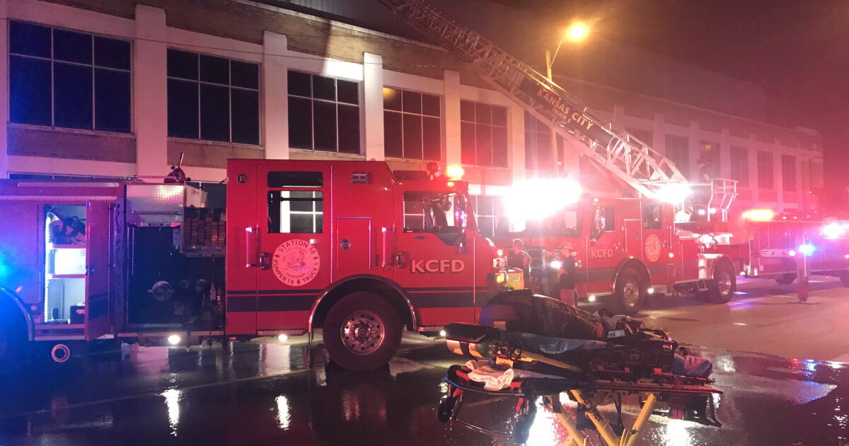 KCFD battles large warehouse fire on city's east side