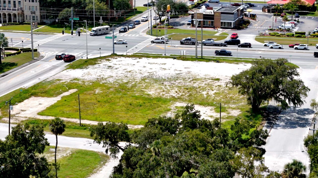 Aerial view of the lot on Main and Hickpochee