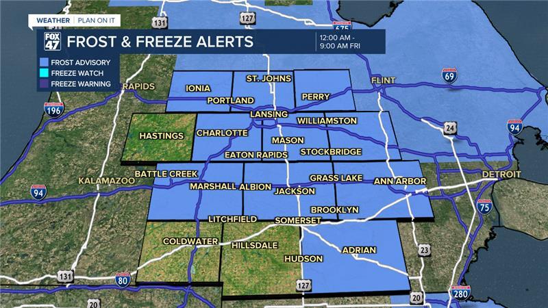 Frost Advisory issued across our neighborhoods