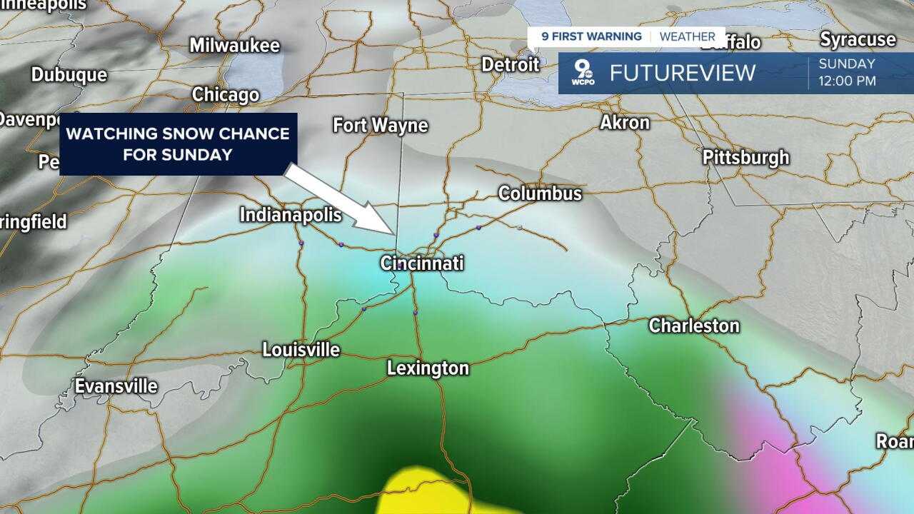 Sunday snow chance