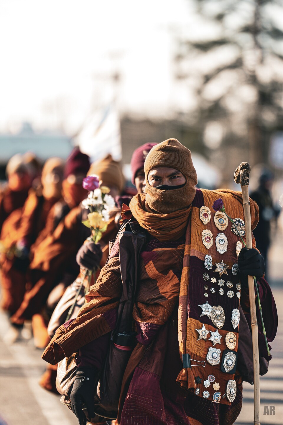 A group of Buddhist monks on a 2,300-mile peace walk is making their way across Virginia as they head nation's capital.  