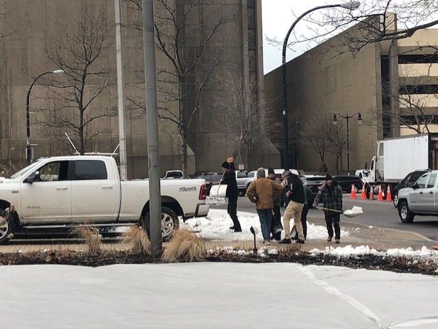 Bradley Cooper arrives in Buffalo, just ahead of winter storm