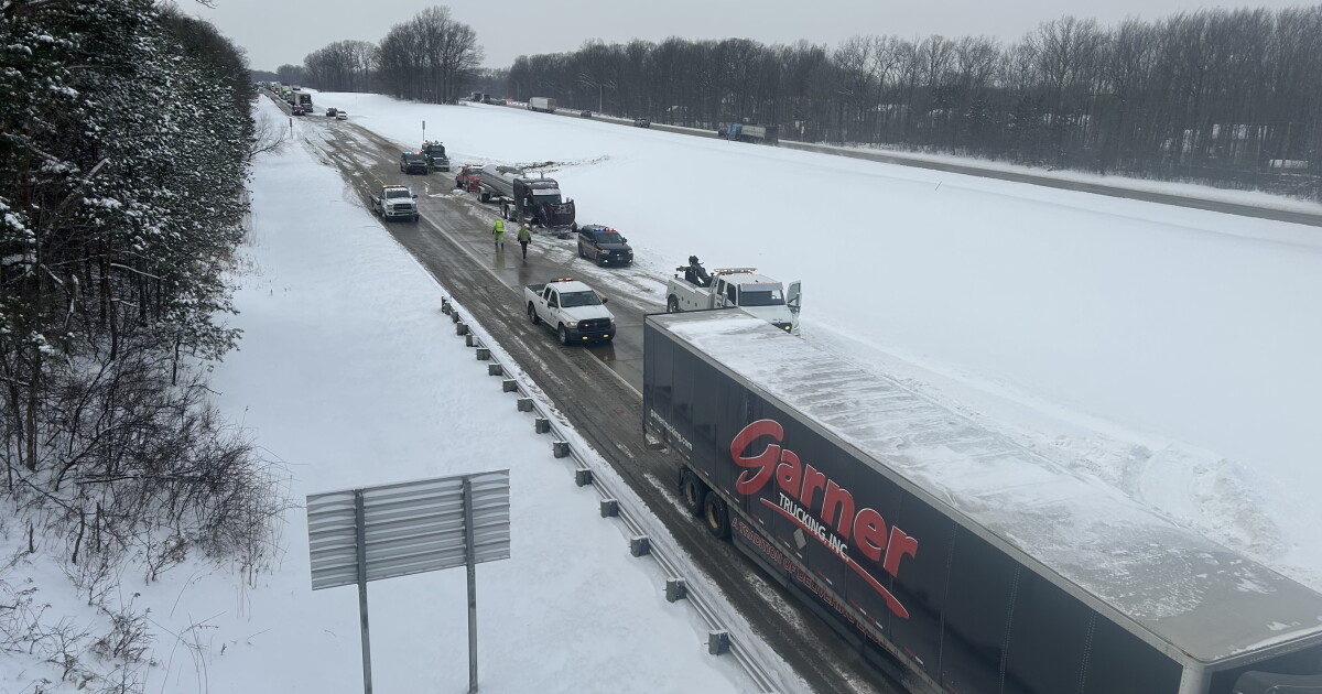 I-90 EB in Lake County reopens following semi truck crash