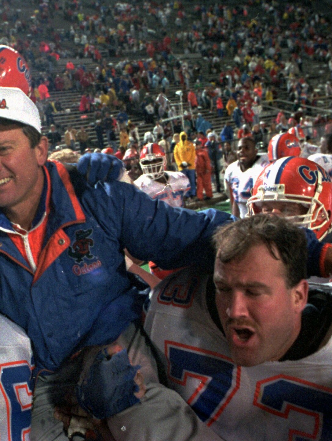 Steve Spurrier after Florida Gators won SEC championship in 1993