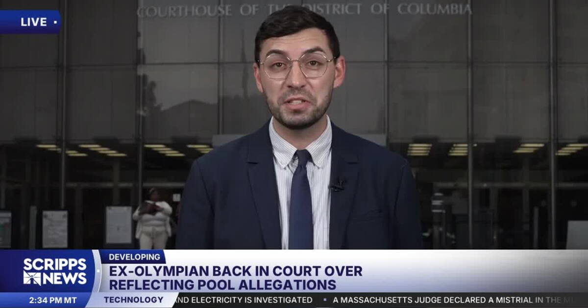 Ex-olymipan back in court over reflecting pool allegations