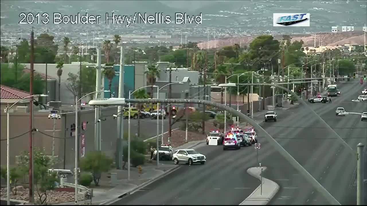 LVMPD investigating officer-involved shooting off Boulder Highway in southeast valley