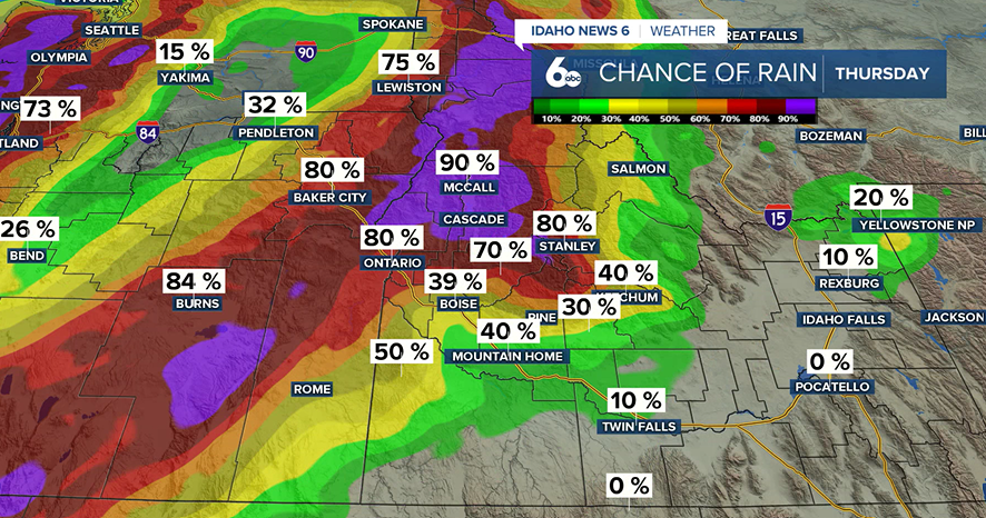 Chance of Rain Thursday