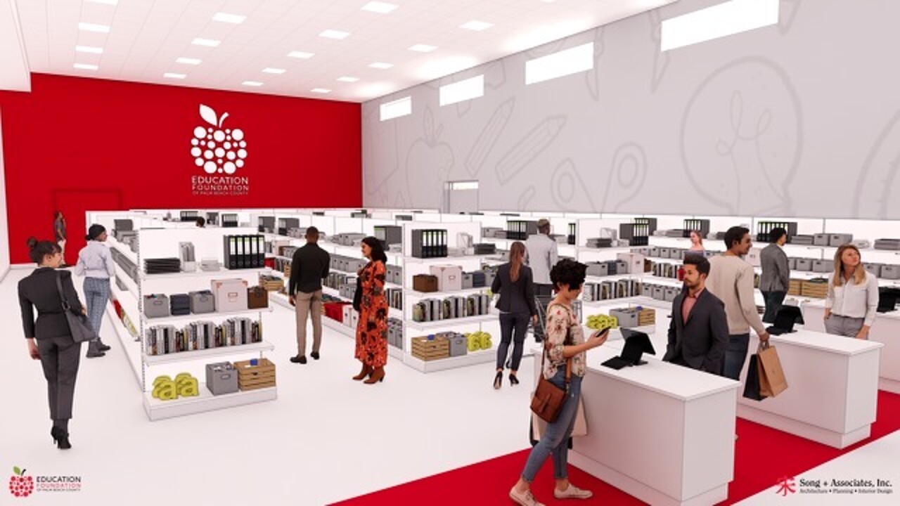 A rendering of the Education Foundation of Palm Beach County's new Red Apple Supplies warehouse in Lake Worth Beach, Dec. 1, 2022 (1).jpg