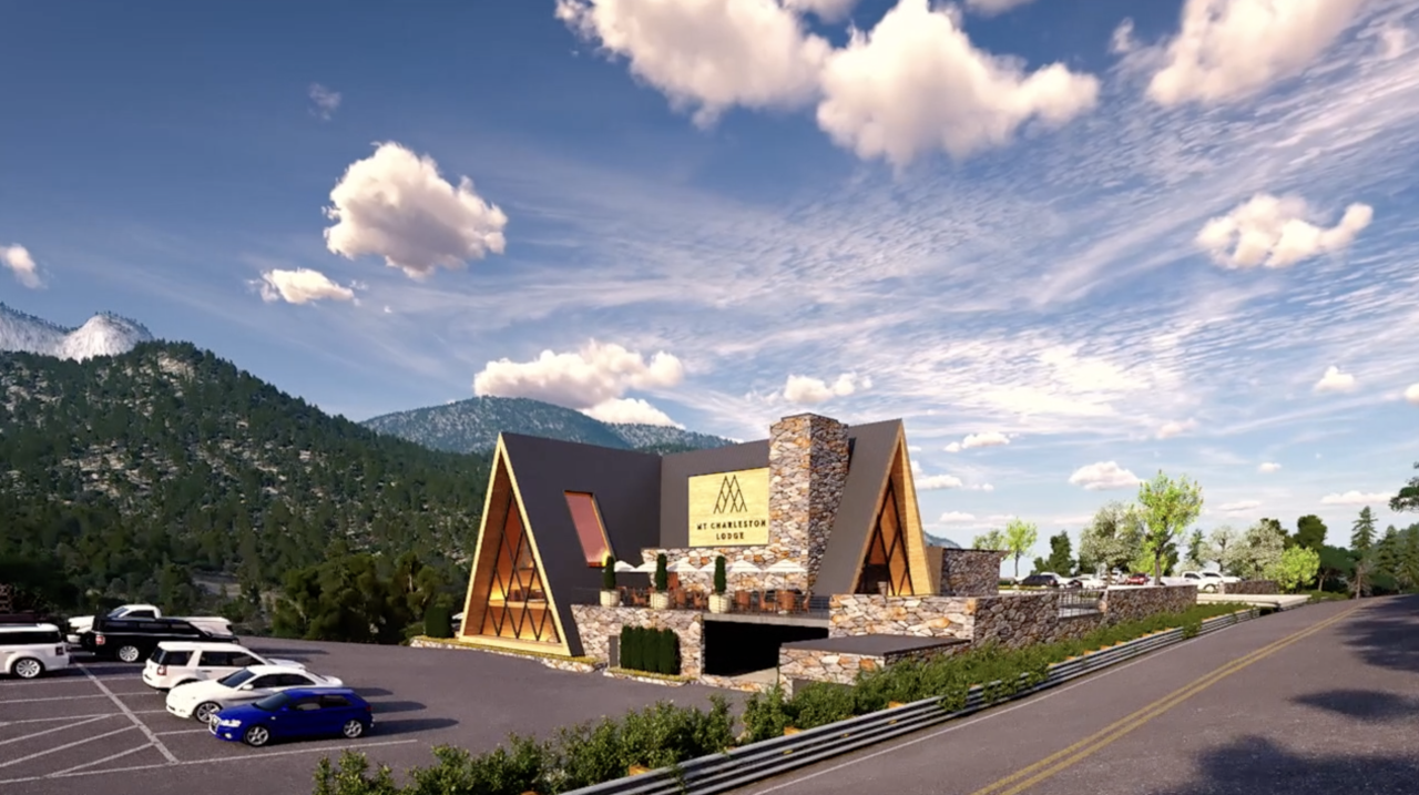 Artist renderings of new Mt. Charleston Lodge by Steelman Partners