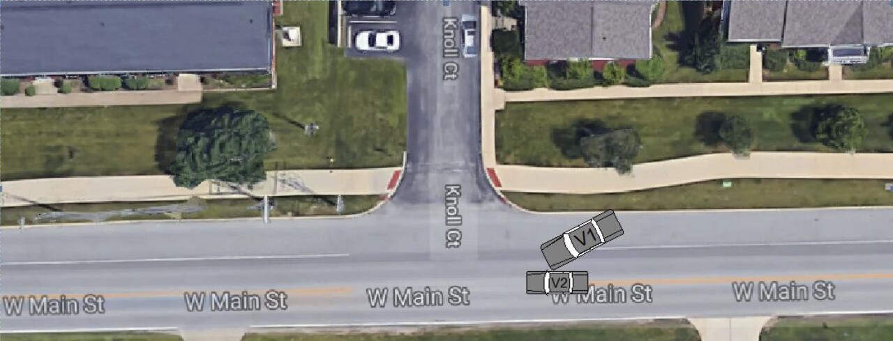 Diagram of Carmel Mayor's crash on Dec. 15 from official crash report, obtained by Call 6.