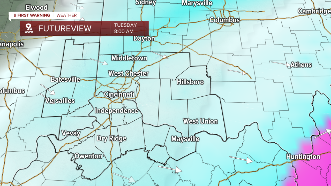 Tuesday snow coverage 