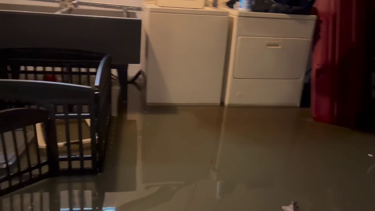 Basement on Philadelphia Ave - Southeast Grand Rapids neighborhood flooded by water main break